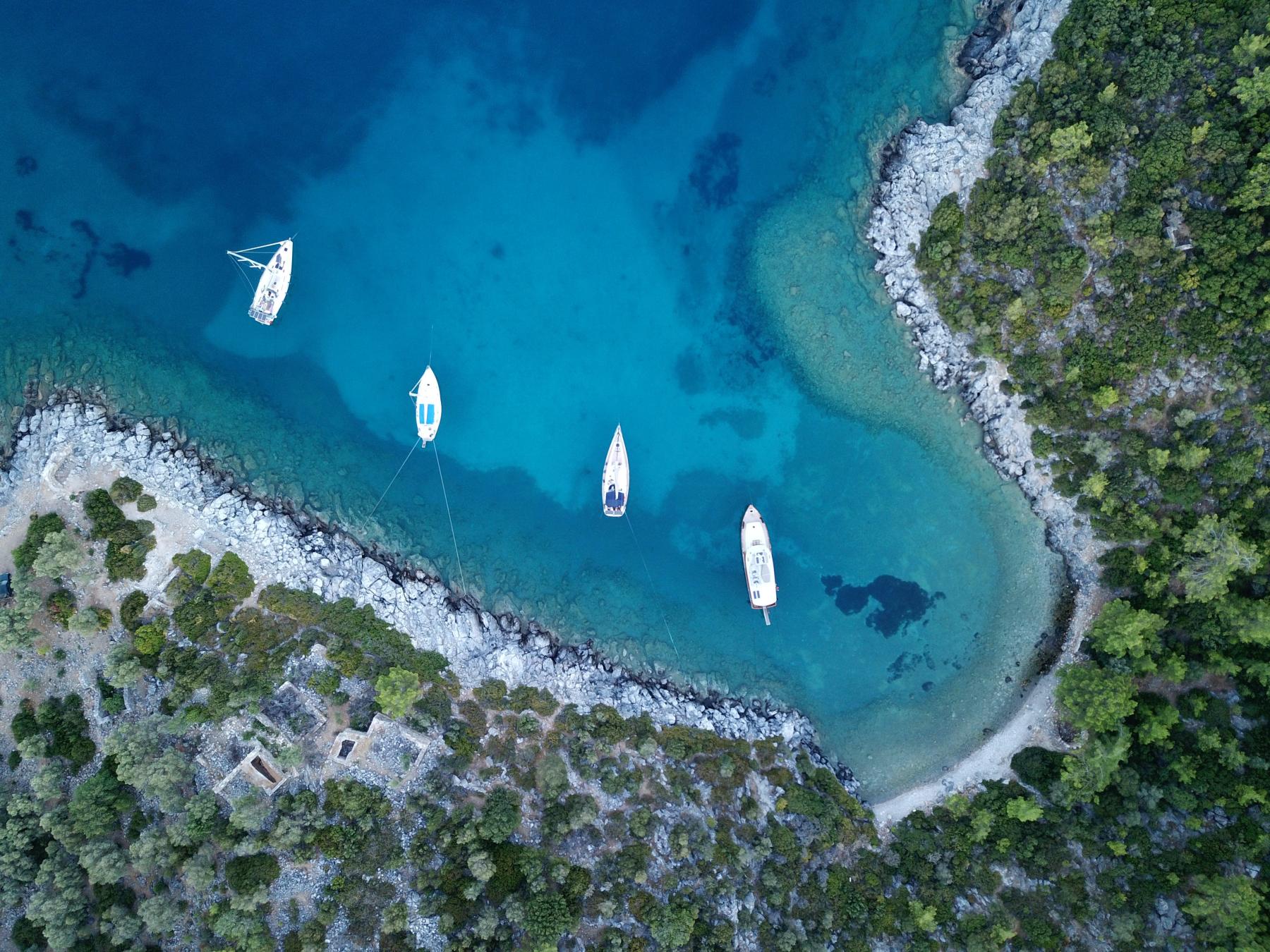 Sailing routes in Turkey