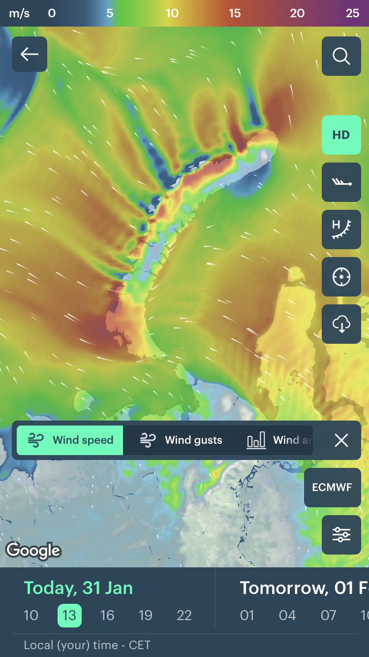 How to forecast gust wind @ Windy Community