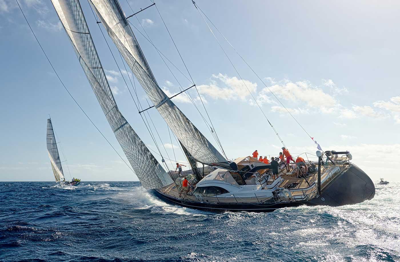 Sail racing in Mediterranean
