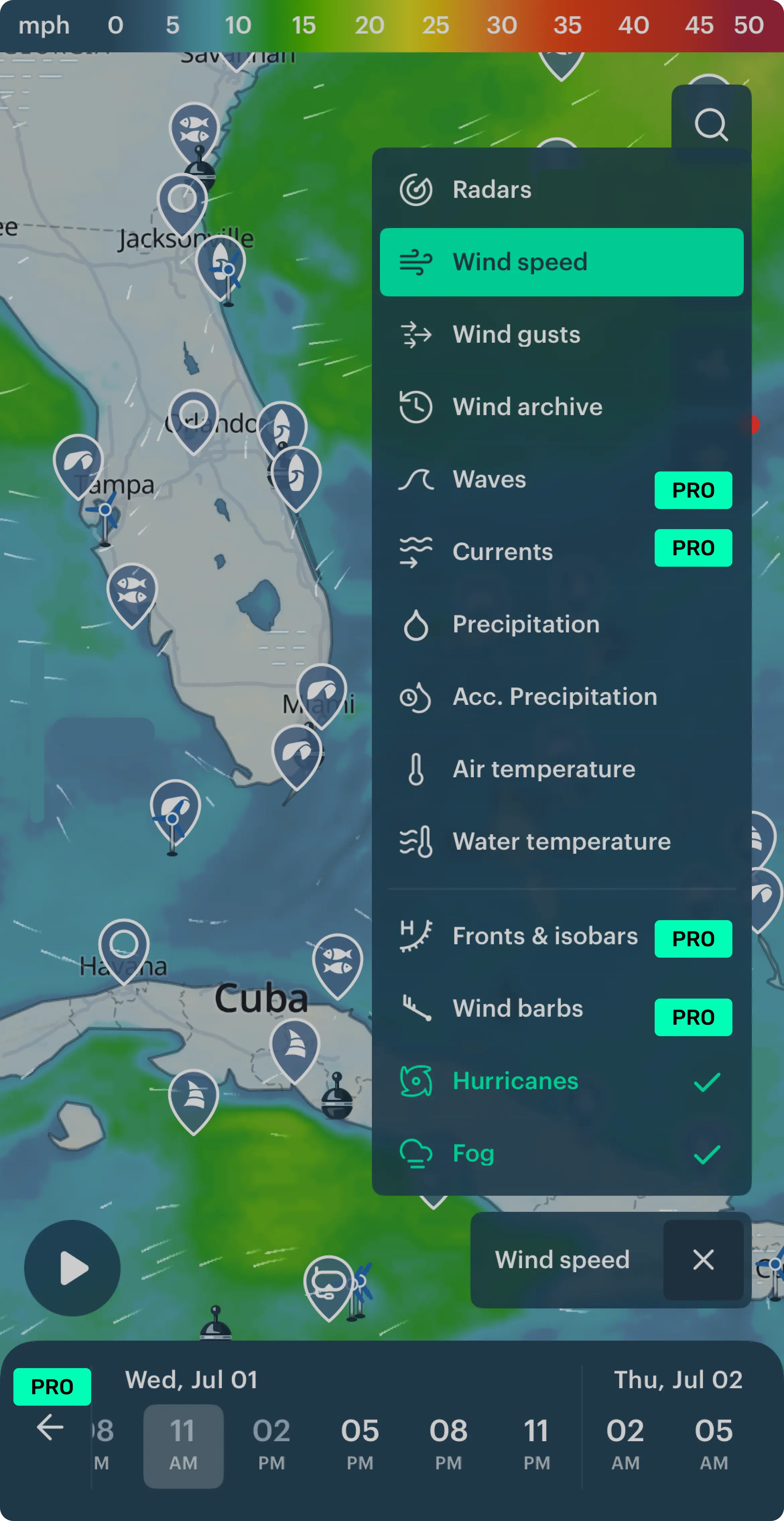 Windy.app screenshot